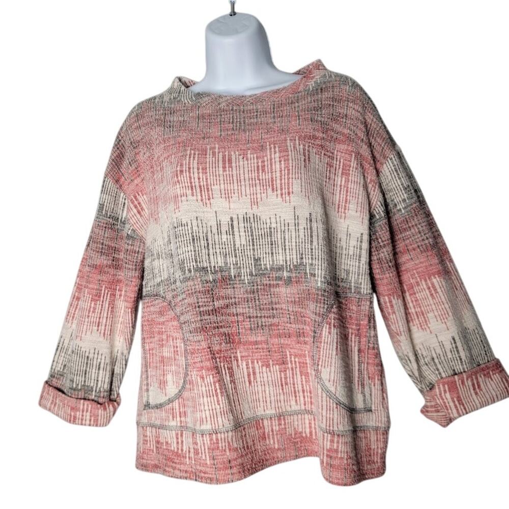 Anthropologie Postmark Nubby‎ Knit Pullover Top Size M Boho Artsy Soft Grunge